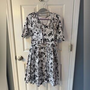 Latched Mama Maternity/Nursing Cotton Floral Dress